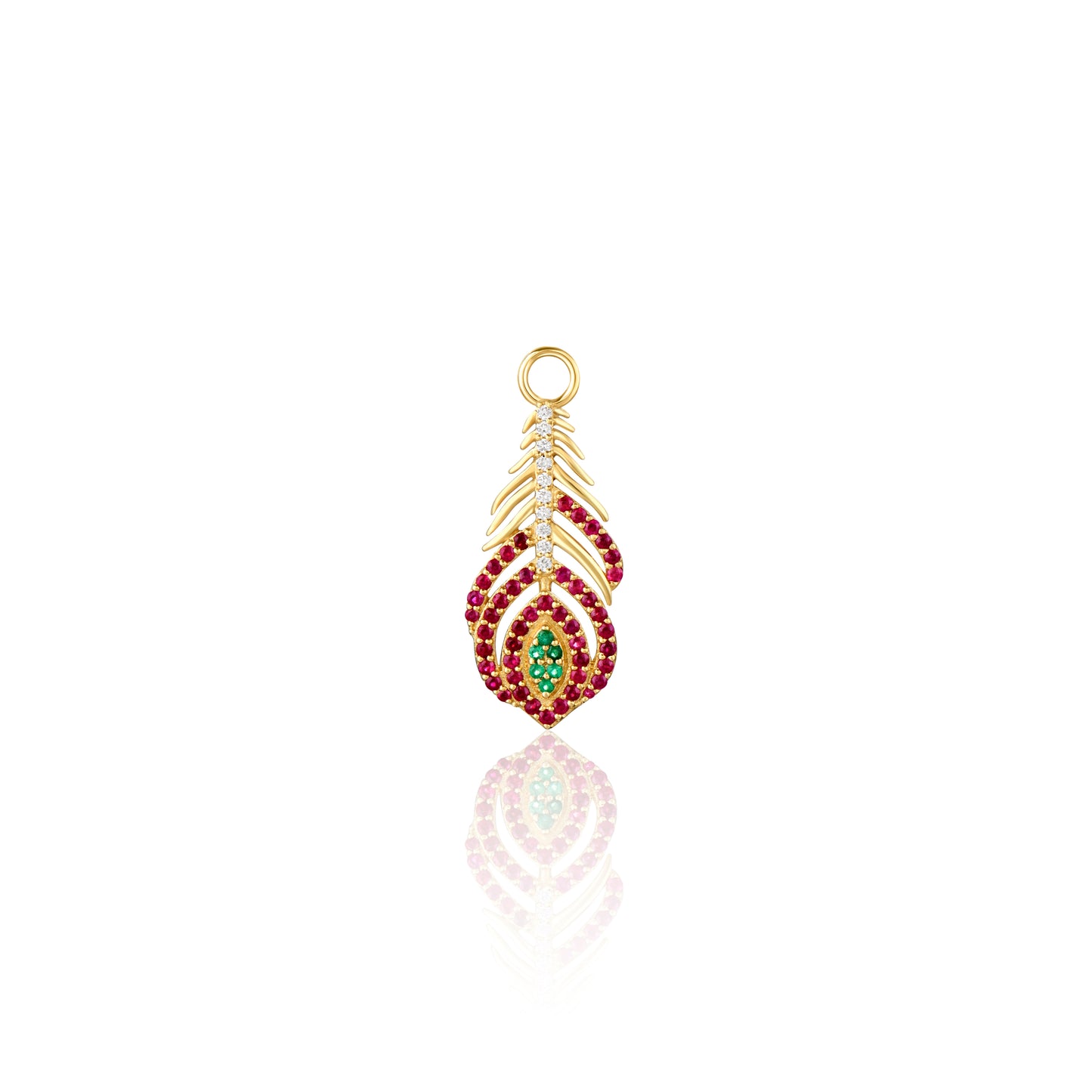 Peacock Feather Charm