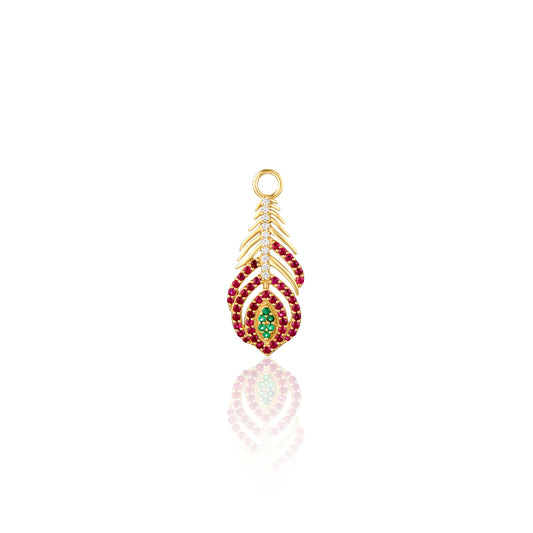 Peacock Feather Charm